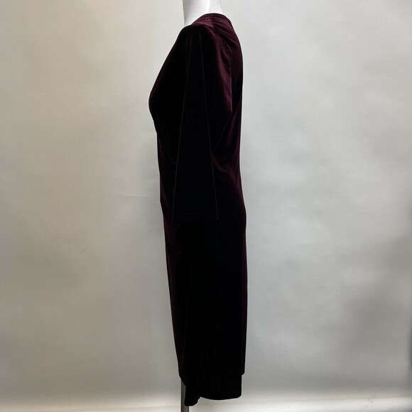 Perseption Concept Women's Body Con Dress Large Purple Maroon Velvet - Picture 2 of 9